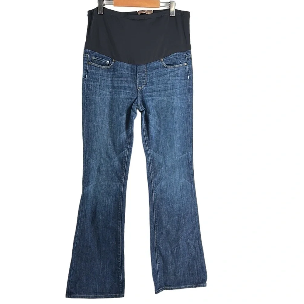 Paige jeans Maternity Laurel Canyon Boot Jeans stretch tummy panel sz 31
